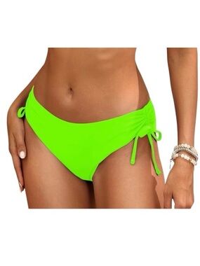 Tempt Me Neon Green Side Tie Bikini Bottom - Size S (NWT)